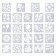 Cheriswelry 24 feuilles 24 styles pochoir à dessin en plastique(DIY-CW0001-13)-1