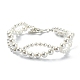Infinity Shape Shell Pearl Beaded Bracelets(BJEW-TA00446)-1