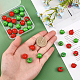 36Pcs 2 Colors Opaque Apple Resin Charms(RESI-CA0001-54)-3