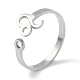 Non-Tarnish Constellations 304 Stainless Steel Open Cuff Ring for Women(RJEW-L122-001P-11)-1