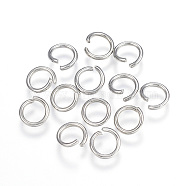 304 Stainless Steel Jump Rings, Open Jump Rings, Stainless Steel Color, 8x1.2mm, Inner Diameter: 5.5mm(A-STAS-F110-03P)