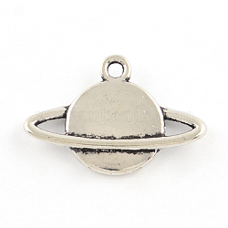 Tibetan Style Alloy Pendants, Cadmium Free & Lead Free, Planet, Universe Space Charms, Antique Silver, 15x22x2.5mm, Hole: 1.5mm, about 649pcs/1000g(TIBEP-R304-075AS-LF)