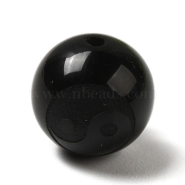 Yin-yang Obsidian Beads