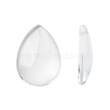 25mm Clear Drop Glass Cabochons