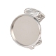 Shell Shape 304 Stainless Steel Cuff Ring Components(SA-CBA098D-03P-E)-1