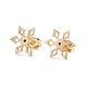 Snowflake 304 Stainless Steel Stud Earrings for Women(EJEW-Z017-04G)-1