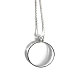 Flat Round Glass Magnifying Pendant Necklace(TOOL-PW0002-04S)-1