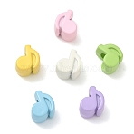 Spray Painted Alloy European Beads, Large Hole Beads, Musical Note, Mixed Color, 11x10x8mm, Hole: 4.5~5mm(AL-CBA5B8E-16)