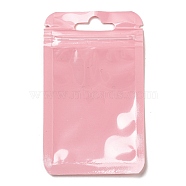 Rectangle Plastic Yin-Yang Zip Lock Bags, Resealable Packaging Bags, Self Seal Bag, Pearl Pink, 10x6x0.02cm, Unilateral Thickness: 2.5 Mil(0.065mm)(ABAG-A007-02A-03)