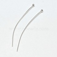 925 Sterling Silver Ball Head Pins, Silver, 25x0.6mm(22 Gauge), Ball: 1.8mm, about 183pcs/20g(STER-F018-03E)