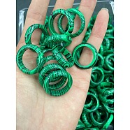 Natural Malachite Finger Rings, Inner Diameter: 17~20mm(WG8089A-06)