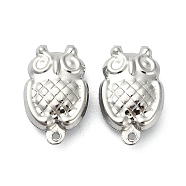 304 Stainless Steel Pendants, Owl Charms, Stainless Steel Color, 18x11x5mm, Hole: 1mm(STAS-L024-010P)
