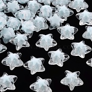 Transparent Acrylic Beads, Bead in Bead, Star, Light Blue, 15.5x16x9.5mm, Hole: 3mm, about 569pcs/500g(TACR-S152-11A-10)