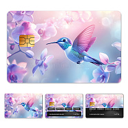 Plastic Waterproof Card Stickers, Self-adhesion Card Skin for Bank Card Decor, Rectangle, Hummingbird, 140x190mm(STIC-WH0032-227)