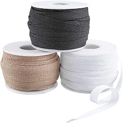 Cotton Twill Tape Ribbons, Herringbone Ribbons, for Sewing Craft, Mixed Color, 3/8 inch(10mm), 3colors/set(OCOR-NB0001-24)