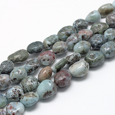 Oval Larimar Beads