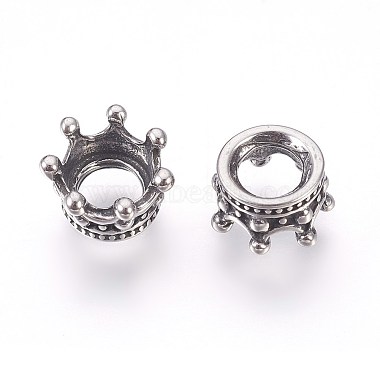 10mm Crown Stainless Steel Beads