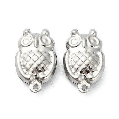 Stainless Steel Color Owl 304 Stainless Steel Pendants