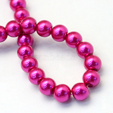 Chapelets de perles rondes en verre peint(HY-Q003-4mm-17)-4
