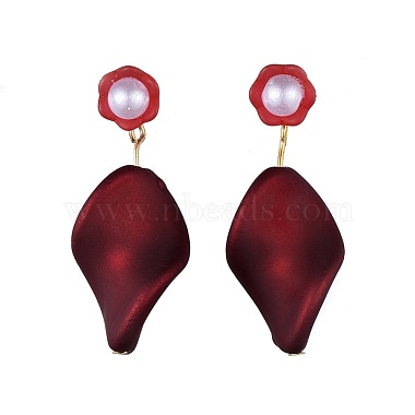 Red Acrylic Stud Earrings