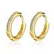 Fancy Style Ring Brass Cubic Zirconia Hoop Earrings(EJEW-BB06805-G)-1