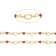 Losange et anneau en laiton de placage en rack et chaînes à maillons ovales(CHC-F016-10G)-1