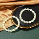 Dyed Natural Selenite Column Beaded Stretch Bracelets for Women(BJEW-I312-05C)-1