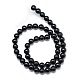 Chapelets de perle en pierre noire synthétique(G-R345-8mm-35-1)-2