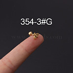 316L Stainless Steel Cartilage Earrings, Golden, Bees, 6mm, Pin: 1.2mm(WG094CA-21)