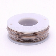 Round Aluminum Wire, with Spool, Coconut Brown, 15 Gauge, 1.5mm, 10m/roll(AW-G001-1.5mm-15)