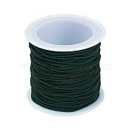 Elastic Cord, Dark Green, 1mm, about 22.96 yards(21m)/roll(RB1.0mm-17)