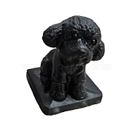 Natural Obsidian Ornament Home Desktop Decoration Craft, Dog, 60mm(PW-WG52939-02)