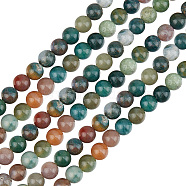 2 Strands Natural Indian Agate Beads Strands, Round, 6mm, Hole: 0.8mm, about 59~62pcs/strand, 15~16 inch(G-GO0001-35)