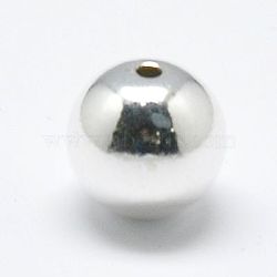 Sterling Silver Beads, Round, Silver, 6mm, Hole: 1mm(X-STER-A010-6mm-239A)