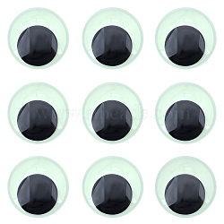 Luminous Self Adhesive Plastic Wiggle Googly Eyes Cabochons, DIY Scrapbooking Crafts Toy Accessories, Black, 50x7mm(KY-WH20002-02A)