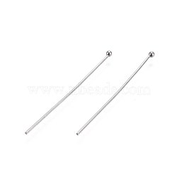 Tarnish Resistant 304 Stainless Steel Ball Head Pins, Stainless Steel Color, 39.5x1.8x0.7mm(STAS-L221-49P)