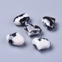 Natural Zebra Jasper Heart Love Stone, Pocket Palm Stone for Reiki Balancing, 20x25x11~13mm(G-F659-A31)