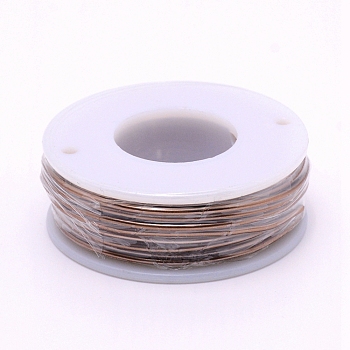 Round Aluminum Wire, with Spool, Coconut Brown, 15 Gauge, 1.5mm, 10m/roll