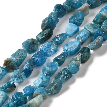 Raw Rough Natural Apatite Beads Strands, Nuggets, 5.5~14x6.5~10x4.5~8mm, Hole: 1mm, about 44~46pcs/strand, 14.96''~16.14''(38~41cm)