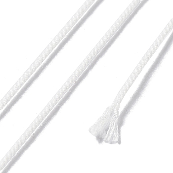 Polyester Twisted Cord, Round, for DIY Jewelry Making, WhiteSmoke, 1mm, about 49.21 Yards(45m)/Roll