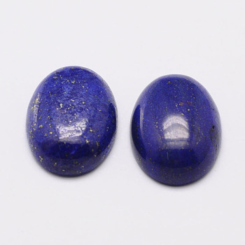 Dyed Oval Natural Lapis Lazuli Cabochons, 18x13x6mm