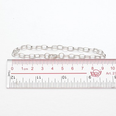 Iron Cable Chain Bracelet Making with Lobster Claw Clasps(X-IFIN-H031-S)-4