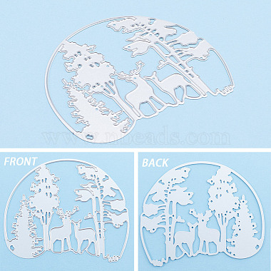 2Pcs 2 Styles Forest Theme Carbon Steel Cutting Dies Stencils(DIY-GF0007-14)-6