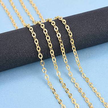 Brass Flat Oval Cable Chains(CHC025Y-01-G)-2