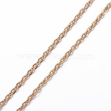 304 Stainless Steel Cable Chain Necklaces(NJEW-P147-07G)-3