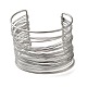 bracelets manchette ouverts en acier inoxydable anti-ternissement 304 pour femmes(STAS-002-01)-2