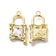 Glass Padlock Pendants(PALLOY-E024-17G-02)-1