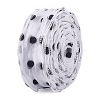 20M Polyester Ribbons, Polka Dot, for Garment Accessories, White, 2-3/8 inch(60mm)(OCOR-TA0003-15)
