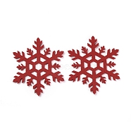 Christmas Theme Fibre Cup Mat, Snowflake, Dark Red, 103x90x3mm(AJEW-I056-01)