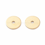 Brass Spacer Beads, Long-Lasting Plated, Disc, Real 18K Gold Plated, 6x0.5mm, Hole: 1mm(KK-K241-21G)